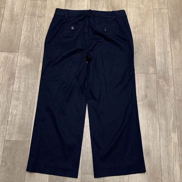 Womens Talbots Chelsea Straight Leg Navy Blue Crop Casual Work Pants - Picture 2 of 7